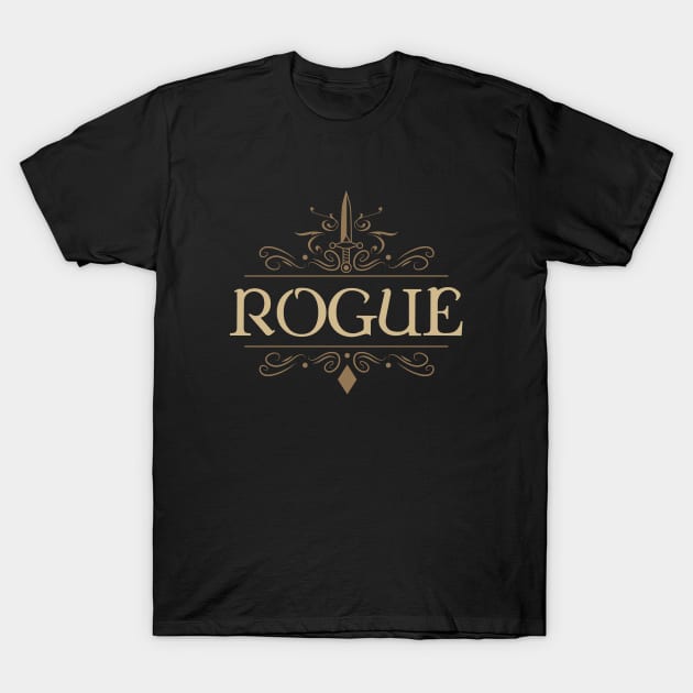 Rogue Character Class Tabletop RPG T-Shirt by dungeonarsenal